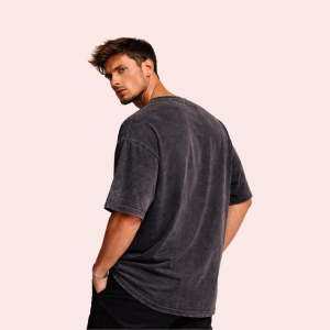 Acid Wash Oversized Shadow Black