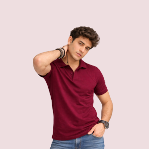 Burgundy Essential Cotton Polo