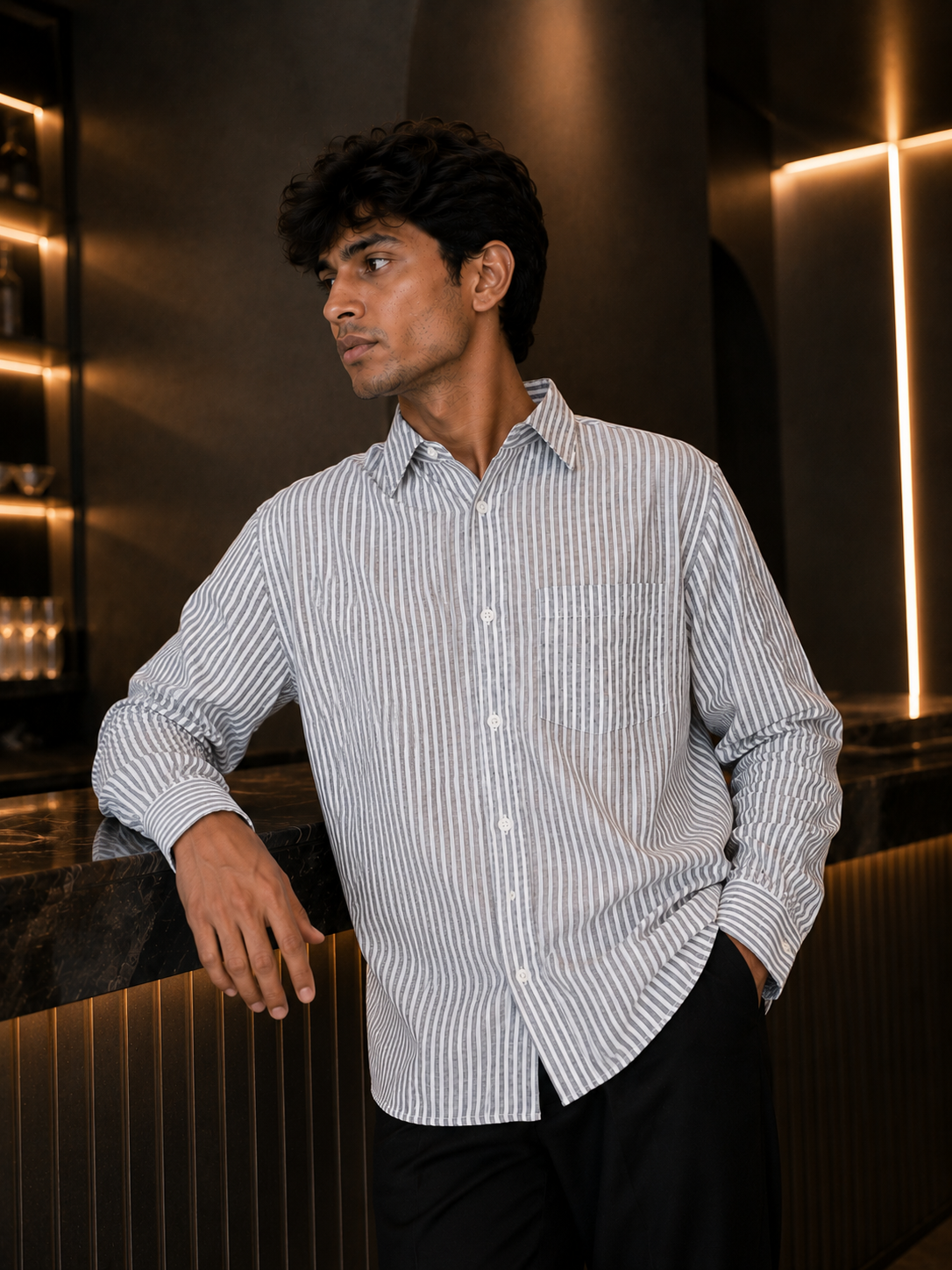 Coastal Stripe Casual Shirt - Image 3