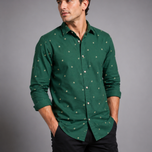 Forest Green Signature Motif Shirt